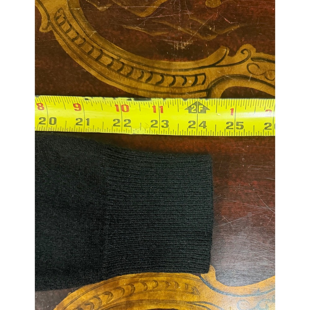 Apt 9 Womens Black 100% Cashmere V Neck Long Sleeve Sweater Minimalist Career M - Picture 9 of 13